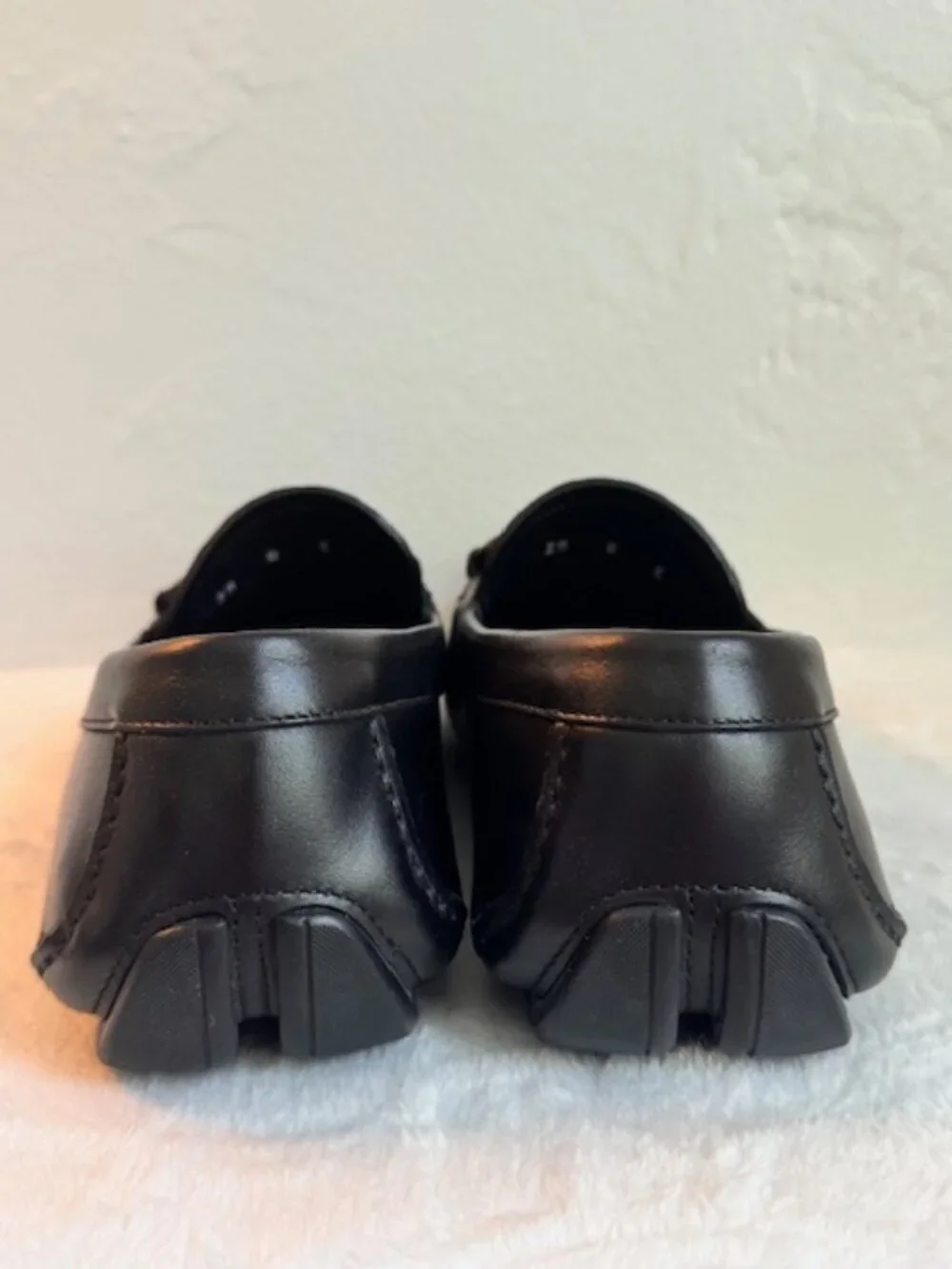 Ferragamo Newton Men’s Black Gancini Driving Loafers Size 8E